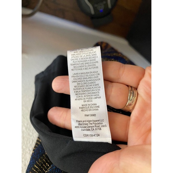 COSMOPOLITAN DRESS THE POPULATION Black Gold Small Trista Dress LBD NYE‎ - Picture 3 of 9